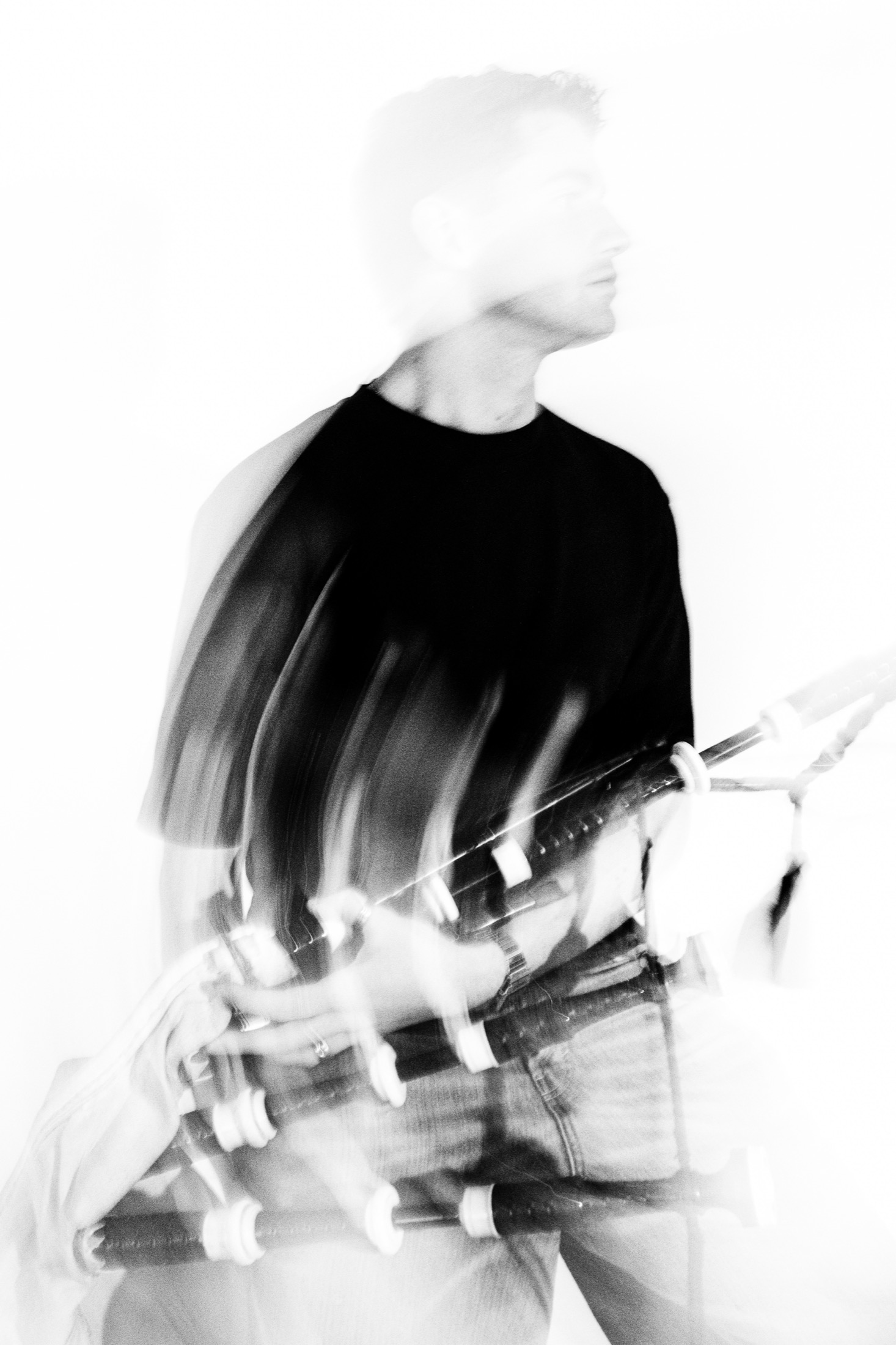 Abstract motion portrait of Bede Patterson